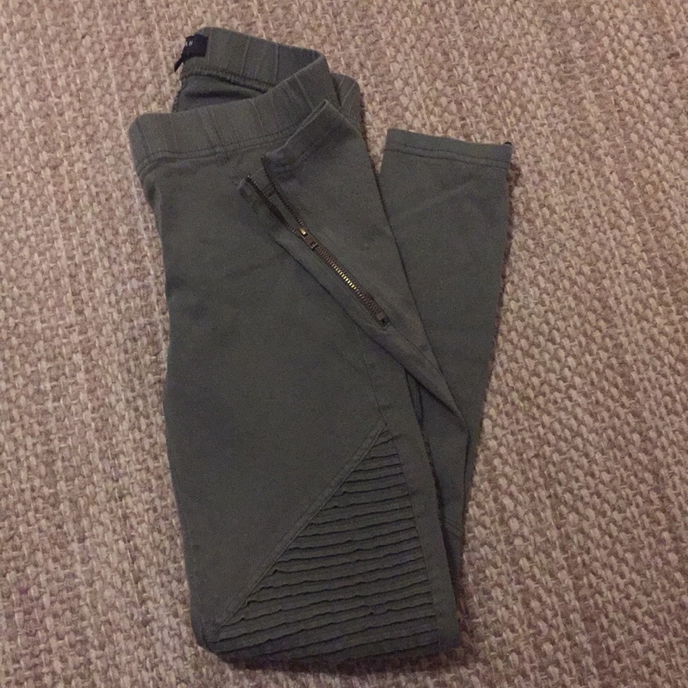Light army green Motto jeggings
